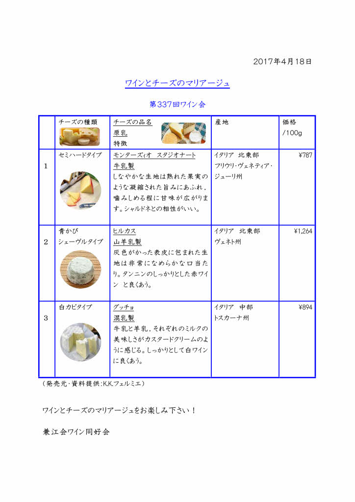 ワイン2017年5月